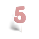 8cm číslo 5- ružové