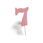 8cm číslo 7- ružové